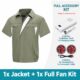 Men's Cotton Linen Air Conditioned Short Sleeve Cooling Fan Workwear for Construction & Workshop - Image 17