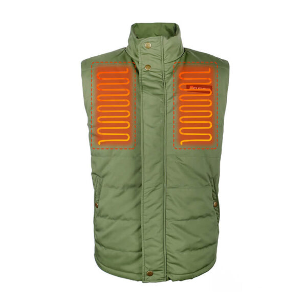 Heated Down Vest Green