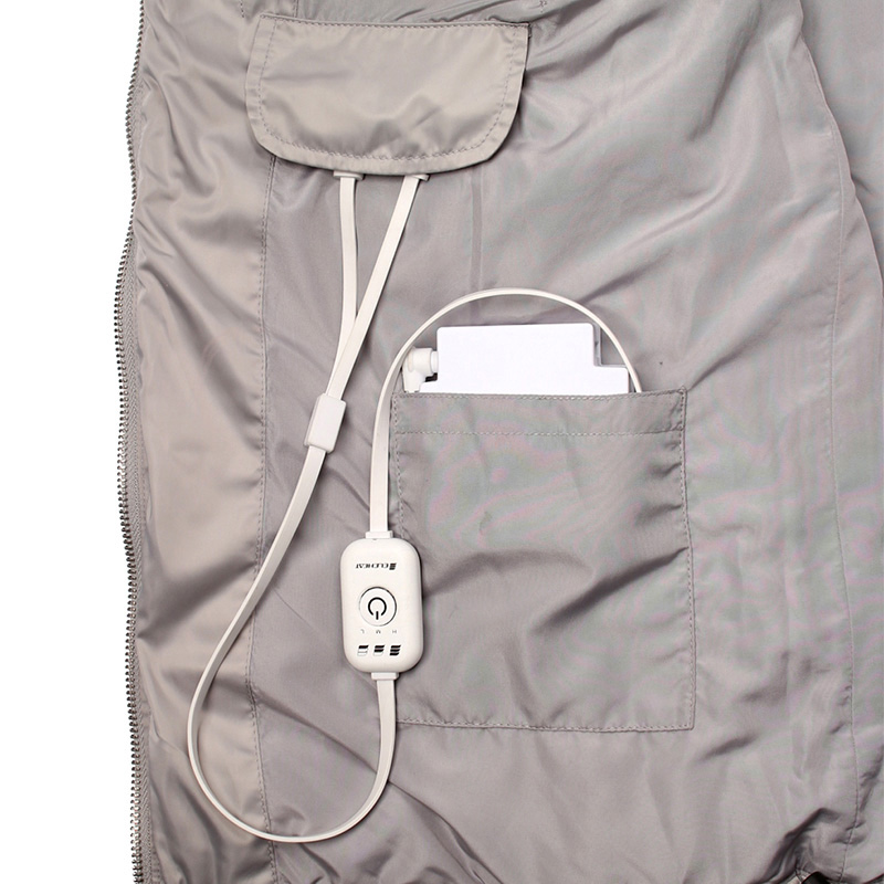 Heated Down Vest Green