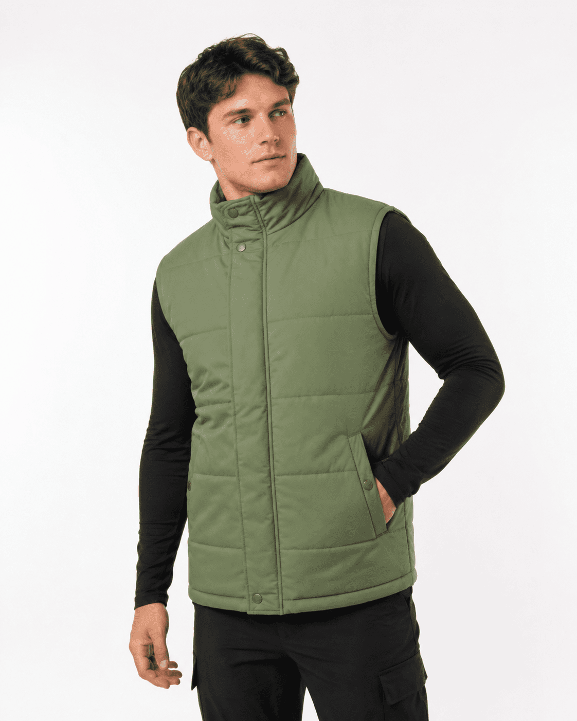 5df7f6d7-e616-42ce-aa07-77c0b47583cb Heated Down Vest Green - Image 1