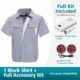 Men's Cotton Linen Air Conditioned Short Sleeve Cooling Fan Workwear for Construction & Workshop - Image 14