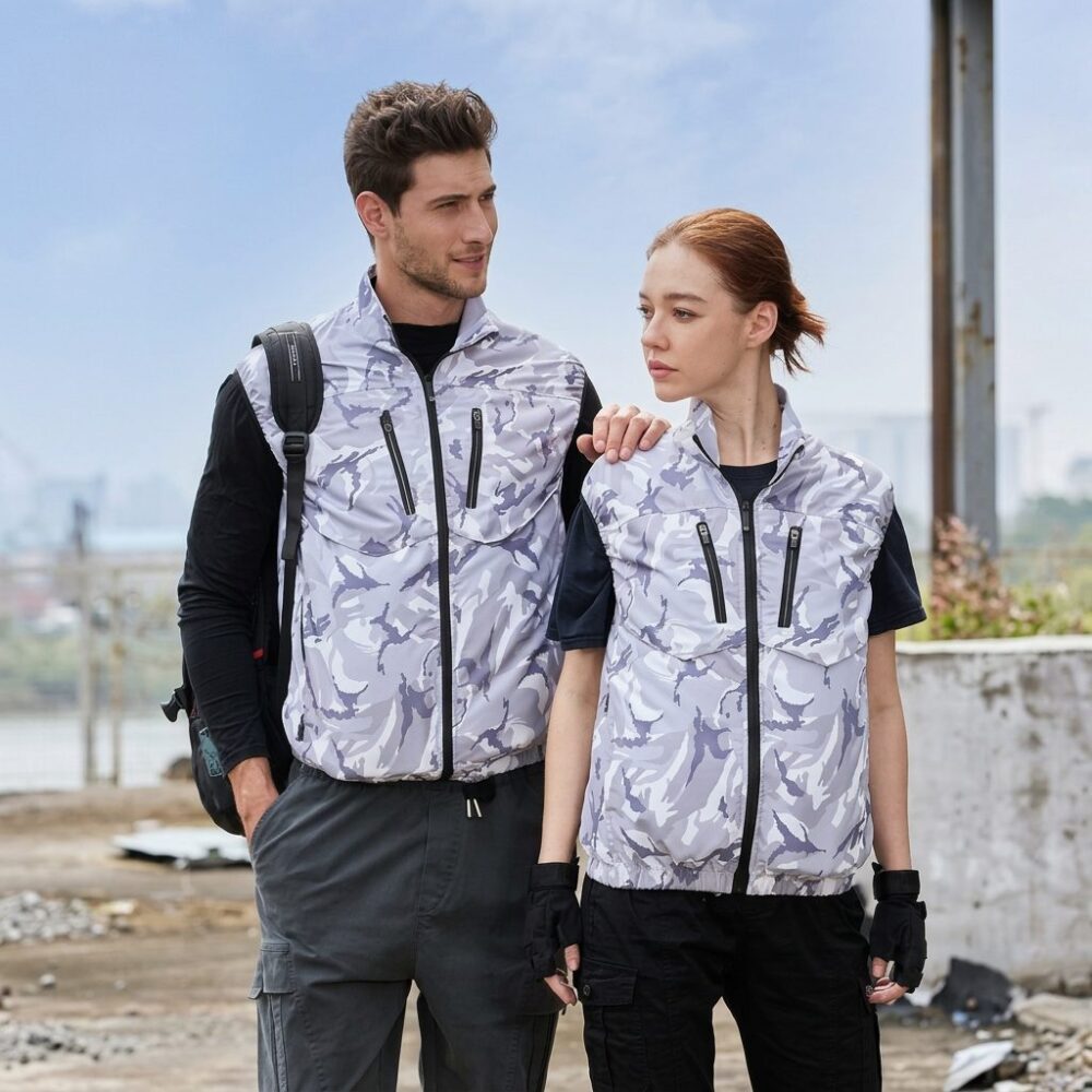 Insulated Coated Cooling Fan Vest Men Women Air Conditioned Work Waistcoat for Workshop - Image 3