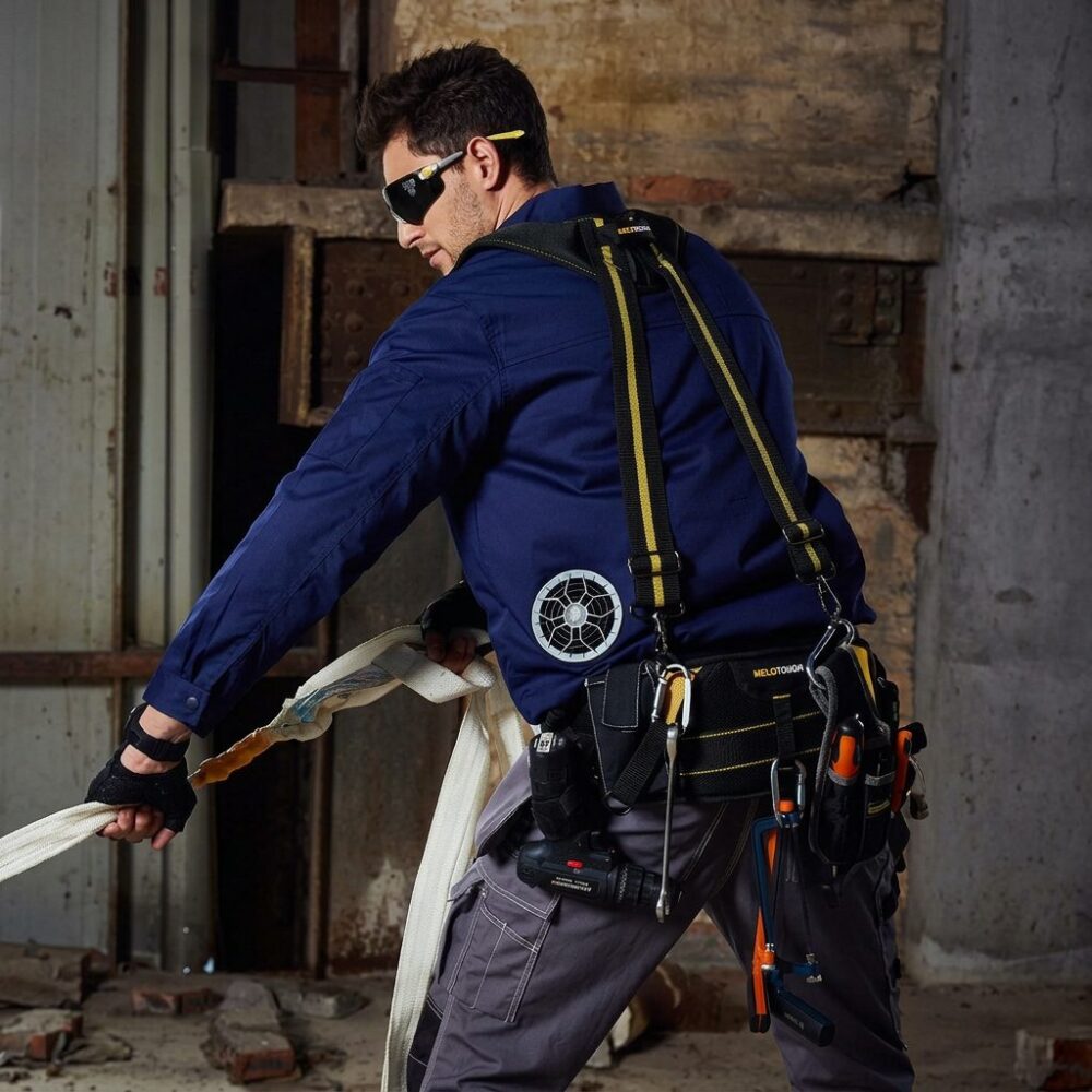 Men's Sun Protection Cooling Fan Long Sleeve Air Conditioned Workwear for Outdoor Security - Image 4