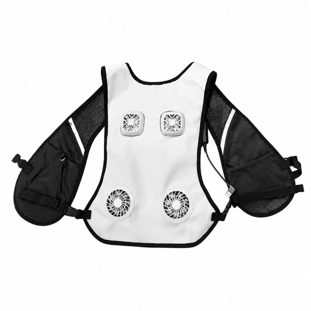 Semiconductor & Integrated Fan Cooling Vest, Unisex Cardigan Cooling Waistcoat for Multiple Outdoor Activities - Image 4