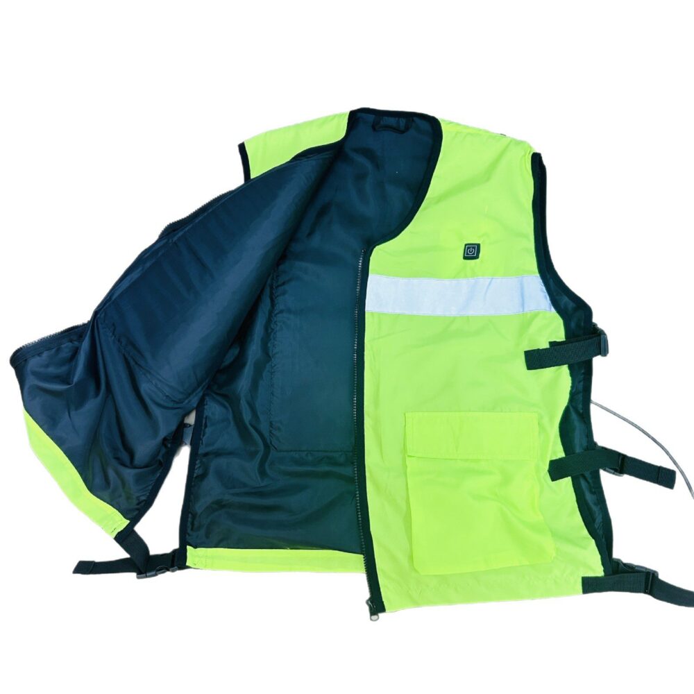 JWF-633 Fluorescent Reflective Water Circulation Cooling Vest, Split Type High Visibility Cooling Workwear - Image 4