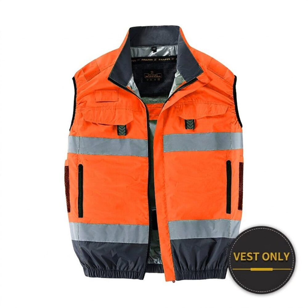 12V Boost Cable Air Conditioned Vest for Men, Summer Cooling Fan Workwear, Single Top - Image 23
