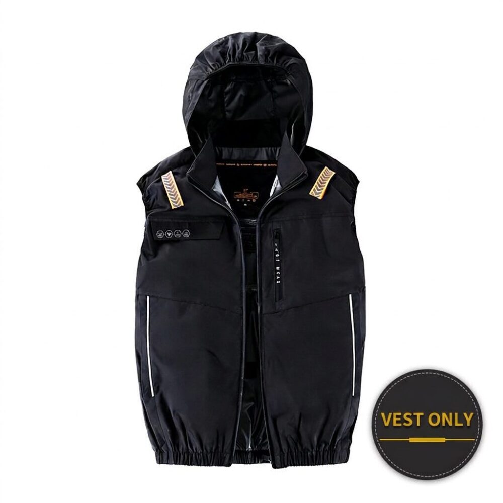 12V Boost Cable Air Conditioned Vest for Men, Summer Cooling Fan Workwear, Single Top - Image 9