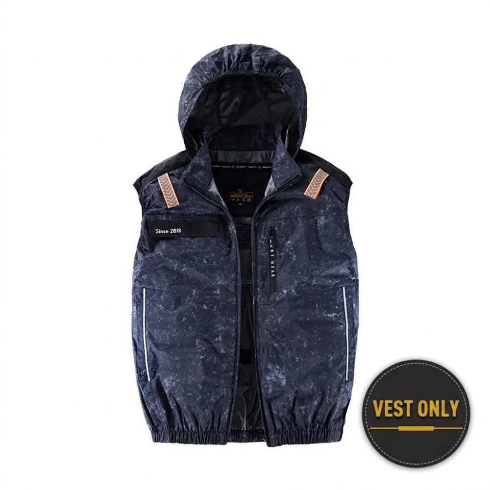 12V Boost Cable Air Conditioned Vest for Men, Summer Cooling Fan Workwear, Single Top - Image 6