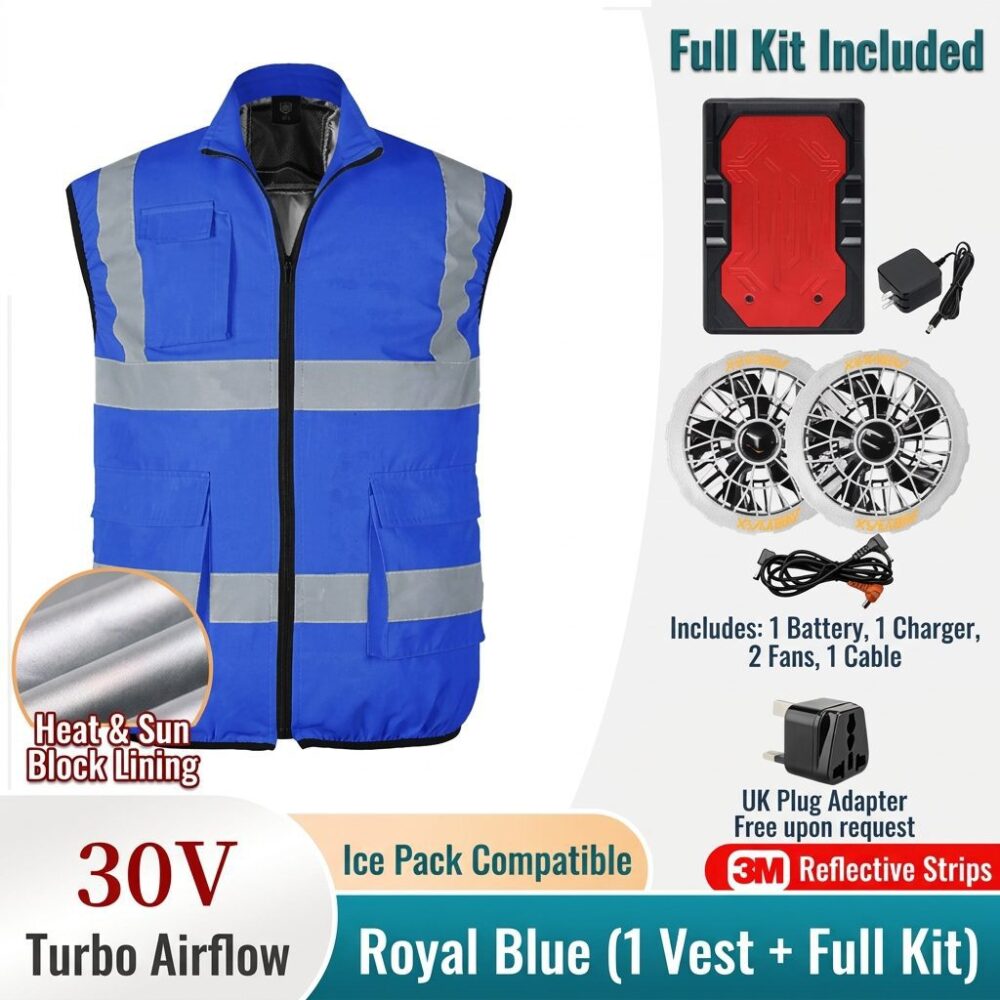 30V Reflective Air Conditioned Vest with Heat Insulation - Image 10