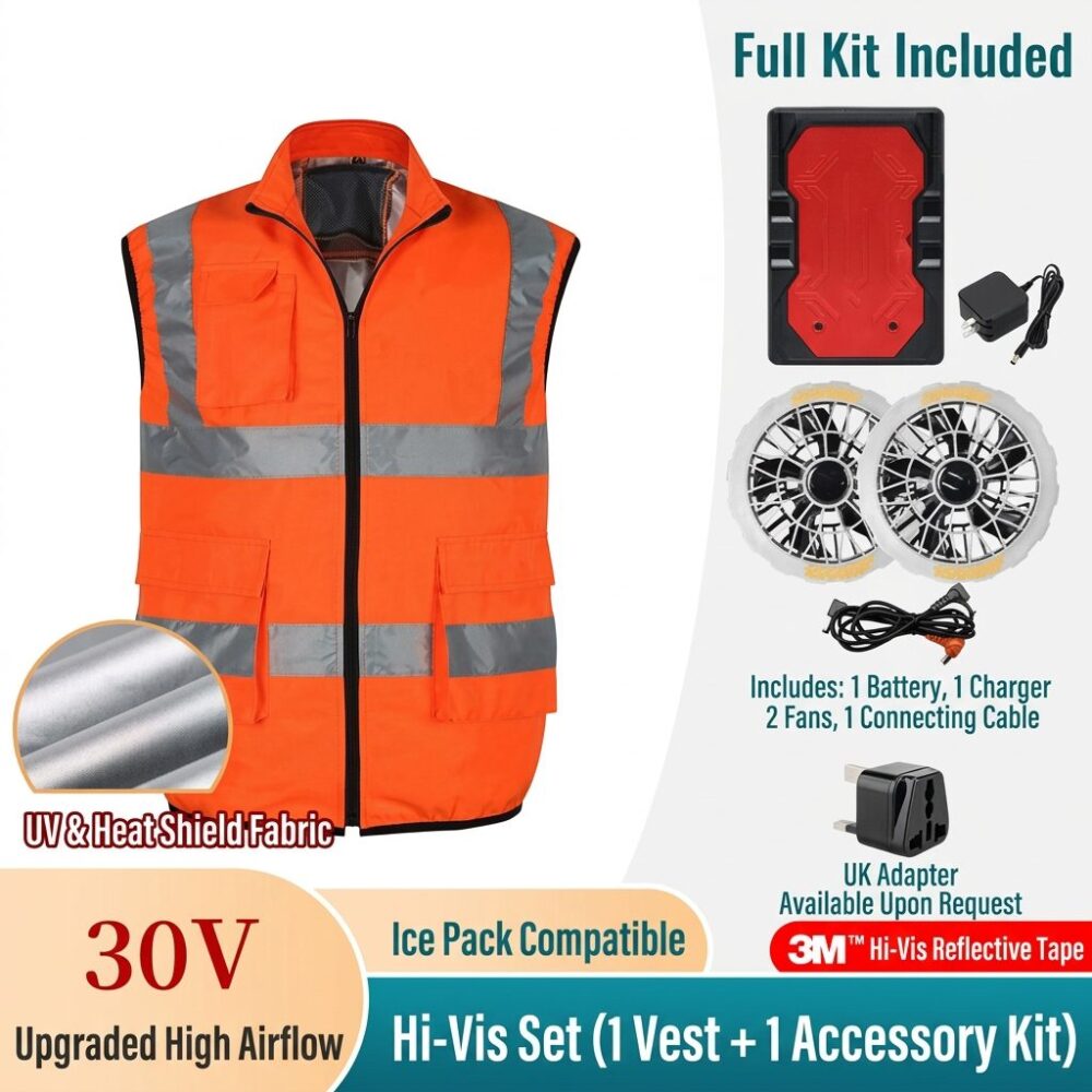 30V Reflective Air Conditioned Vest with Heat Insulation - Image 5