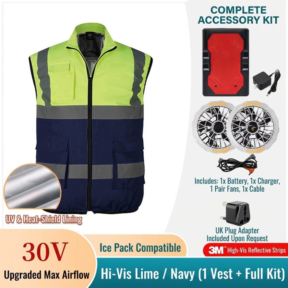 30V Reflective Air Conditioned Vest with Heat Insulation - Image 6
