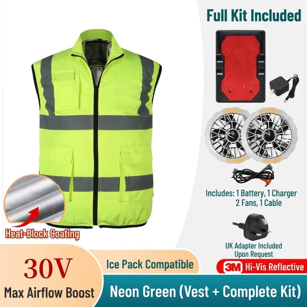 30V Reflective Air Conditioned Vest with Heat Insulation - Image 11