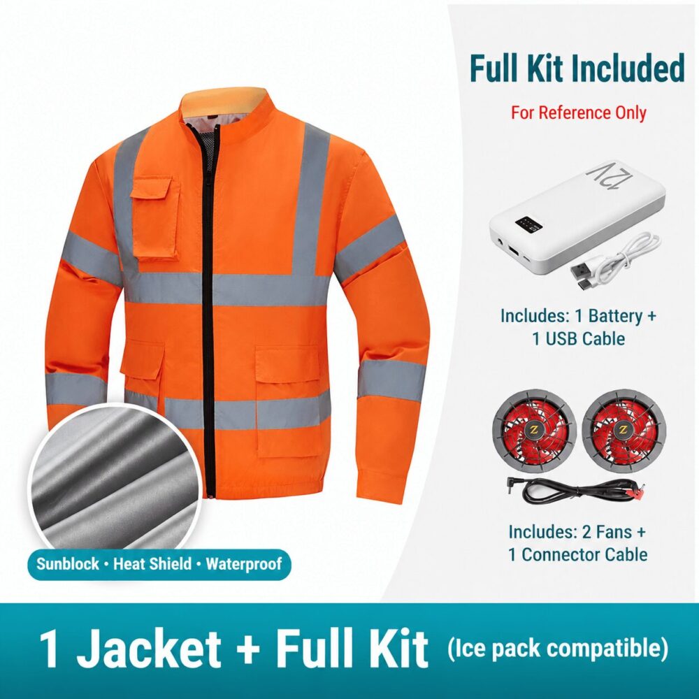 KC Reflective Long Sleeve Air Conditioned Vest with Heat Insulation Coating - Image 8