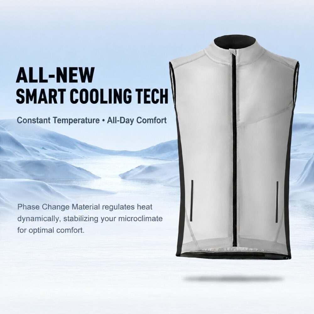 PCM Cooling Cycling Jersey, Lightweight Windproof UV Protective Phase Change Garment for Summer Riding - Image 11