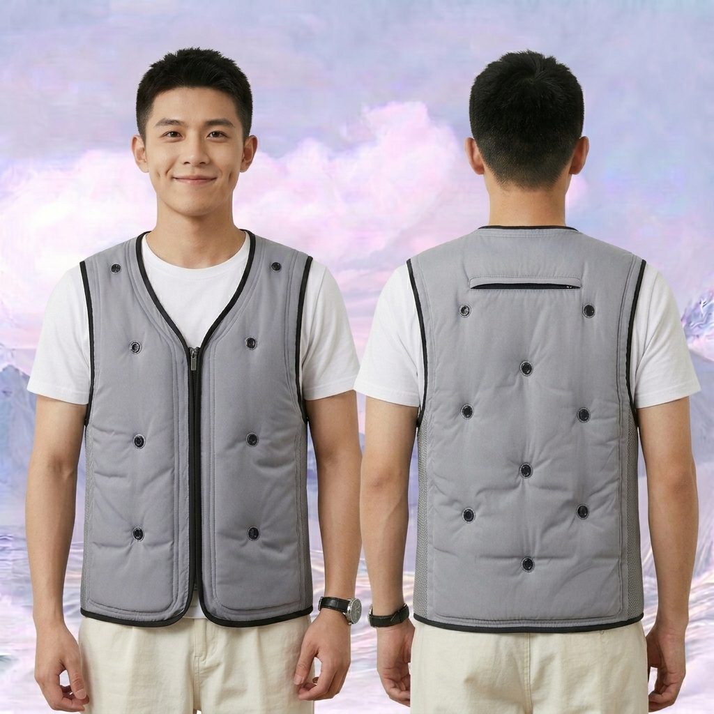 chatgen-1787299450956 Water Evaporative Physical Cooling Vest, Lightweight Cool Sensation Summer Sports & Commute Air Condition Vest - Image 1