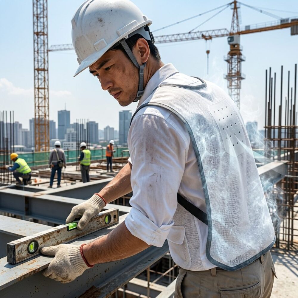 Backpack Style Diamond PCM Cooling Vest, Phase Change Cold Storage Waistcoat for Long Time High-Temperature Operation - Image 3