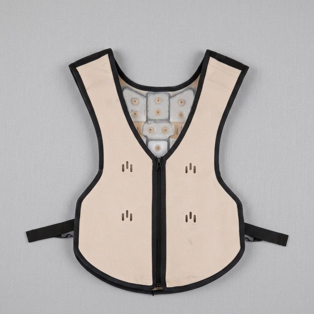 Front Zipper PCM Phase Change Cooling Vest, Adjustable Side Strap Waistcoat for Chest & Back Cooling - Image 2