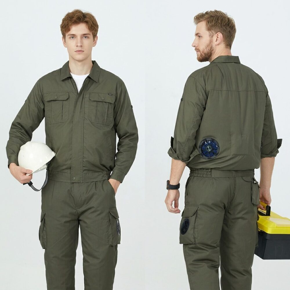 12V Boost Cable Air Conditioned Vest for Men, Summer Cooling Fan Workwear, Single Top - Image 4