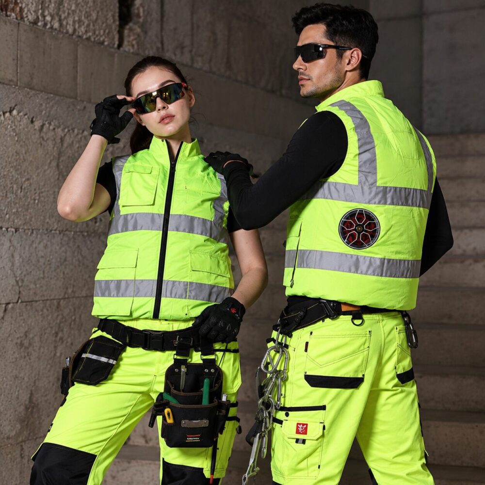 Reflective Cooling Fan Air Conditioned Vest 12V 26V with 16000mAh Battery for Security & Sanitation - Image 5