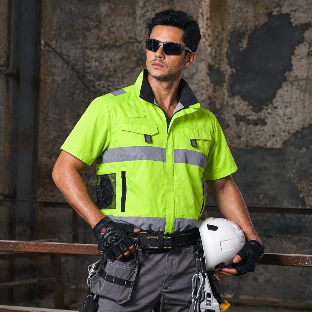 30V High Performance Cooling Fan Vest, Shade & Heat Insulation Coated Air Conditioned Vest with Reflective Strips - Image 3