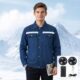 Men's Denim Cooling Fan Work Jacket, Flame & Heat Resistant Welding Safety Workwear with Reflective Strips