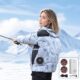 Summer Cooling Fan Jacket Detachable Long Short Sleeves Fashion Air Conditioned Clothes for Fishing Outdoor Work