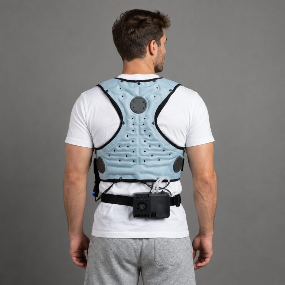 EC-A-034 TPU Water Cooling Peltier Vest, Dual Cooling Functional Heat Relief Vest for High Temperature - Image 3