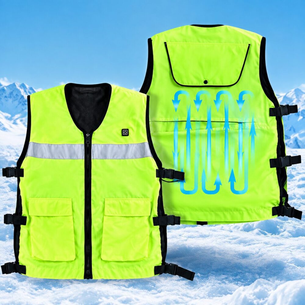 JWF-633 Fluorescent Reflective Water Circulation Cooling Vest, Split Type High Visibility Cooling Workwear - Image 13
