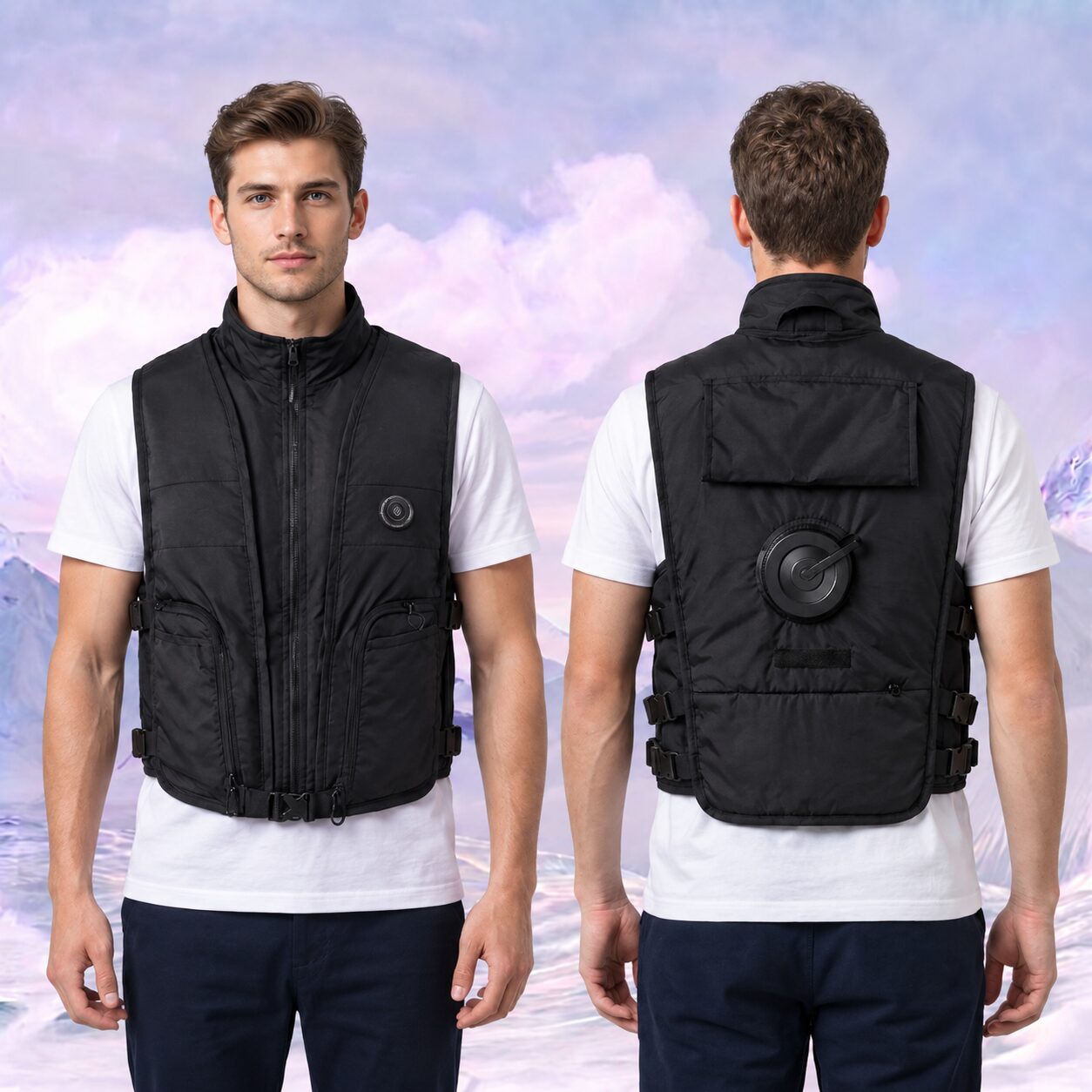 chatgen-1789356115805 M7 Water Cooling Vest | Composite Fabric 1.2kg Physical Heat Relief Work Vest with Ice Packs - Image 1