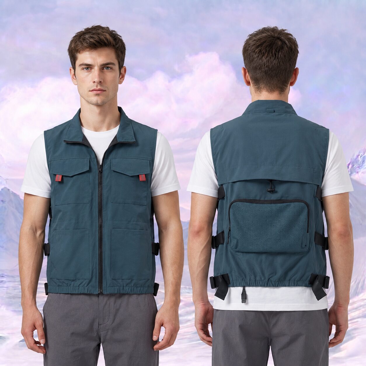 chatgen-1789358124320 WF-623 Split Water Circulation Cooling Vest, Outdoor High Temperature Evaporative Cooling Work Waistcoat - Image 1