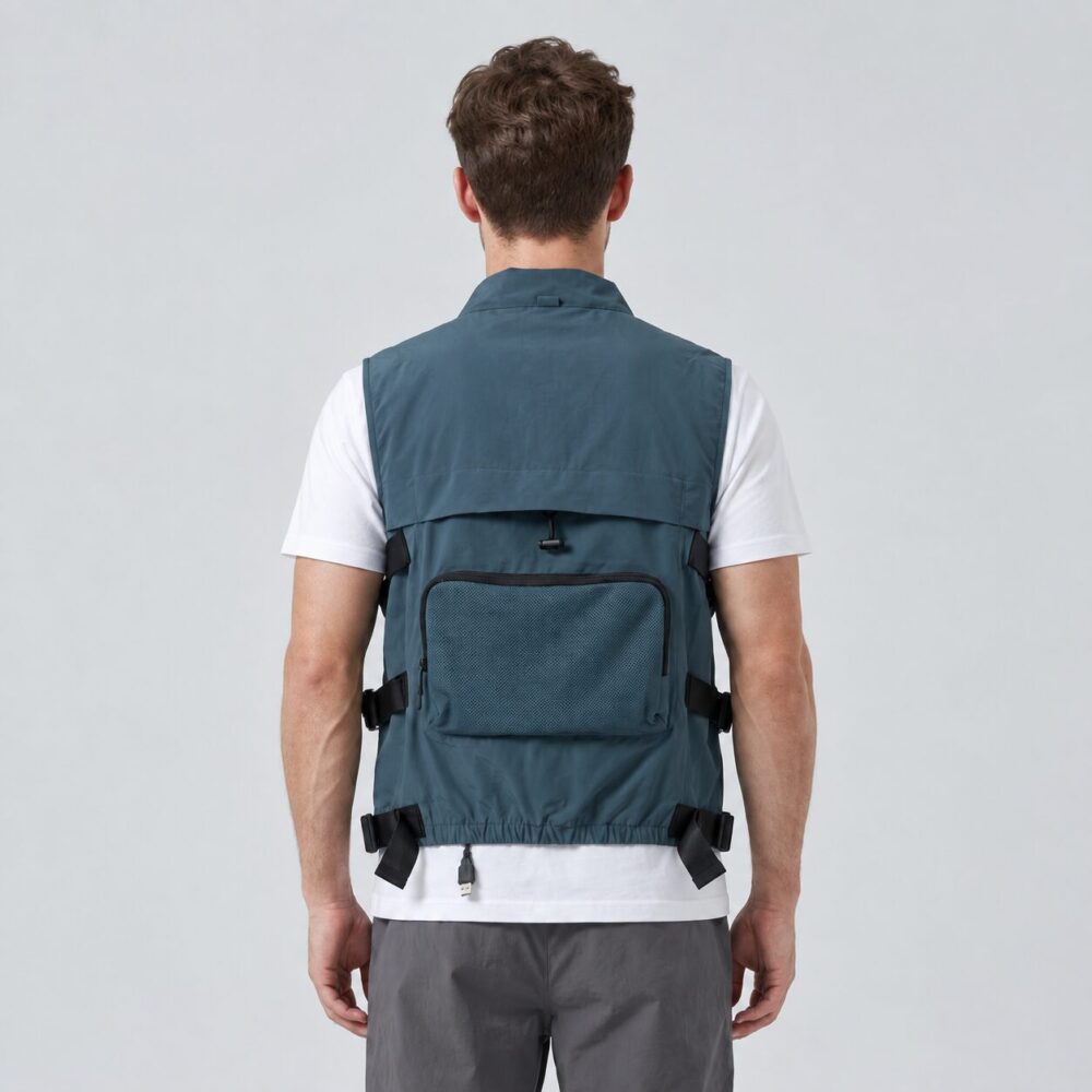 WF-623 Split Water Circulation Cooling Vest, Outdoor High Temperature Evaporative Cooling Work Waistcoat - Image 3