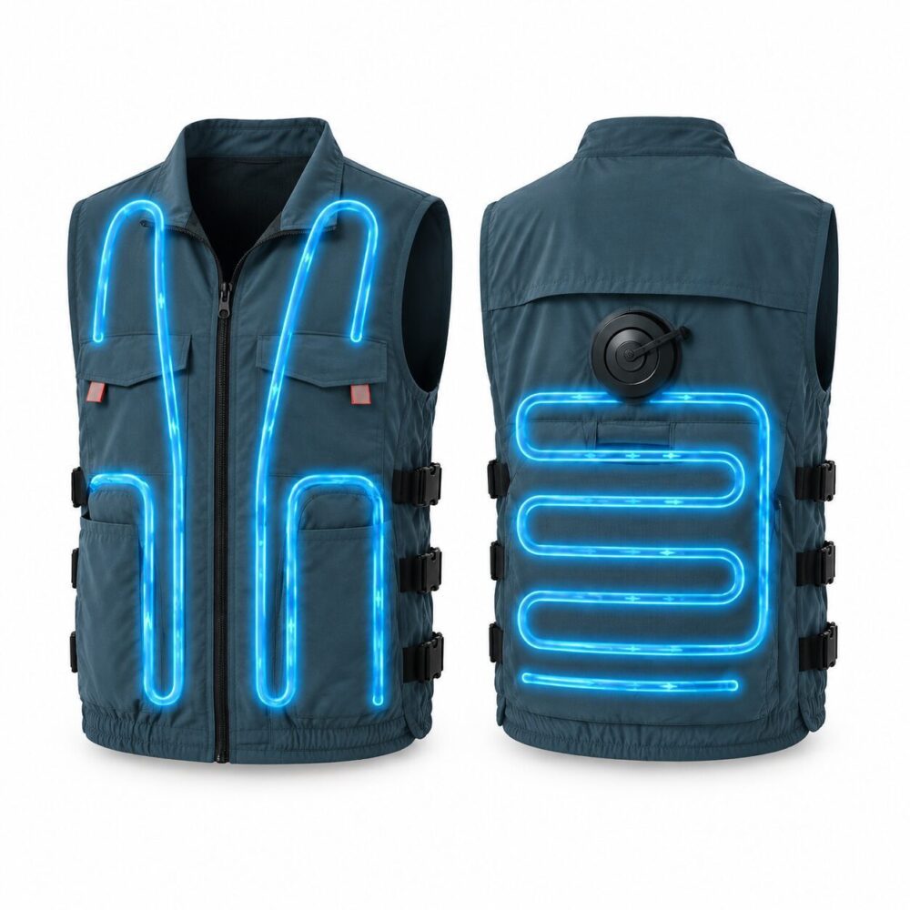 WF-623 Split Water Circulation Cooling Vest, Outdoor High Temperature Evaporative Cooling Work Waistcoat - Image 4