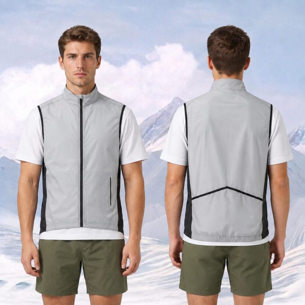 PCM Cooling Cycling Jersey, Lightweight Windproof UV Protective Phase Change Garment for Summer Riding - Image 4