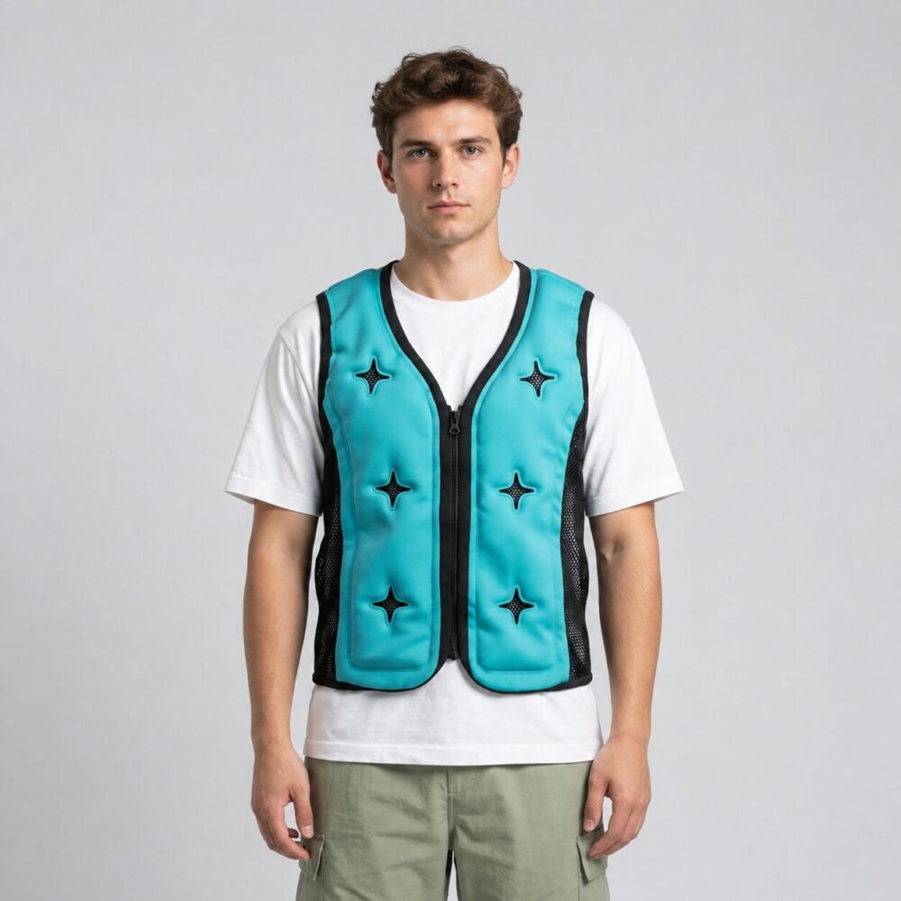 PCM Phase Change Cooling Vest, Ice Sleeveless Heat Relief Waistcoat for Construction & Sanitation Outdoor Work - Image 2
