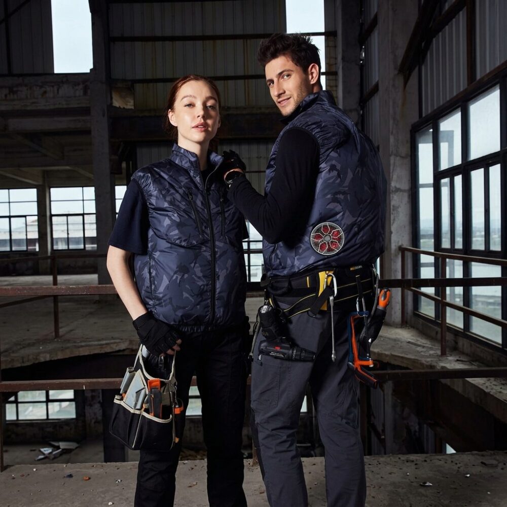 Insulated Coated Cooling Fan Vest Men Women Air Conditioned Work Waistcoat for Workshop - Image 2