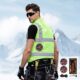 Reflective Cooling Fan Air Conditioned Vest 12V 26V with 16000mAh Battery for Security & Sanitation