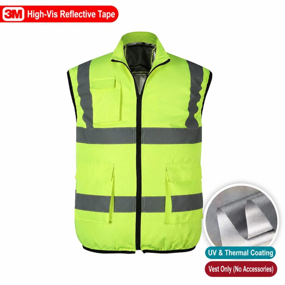 Reflective Cooling Fan Air Conditioned Vest 12V 26V with 16000mAh Battery for Security & Sanitation - Image 12