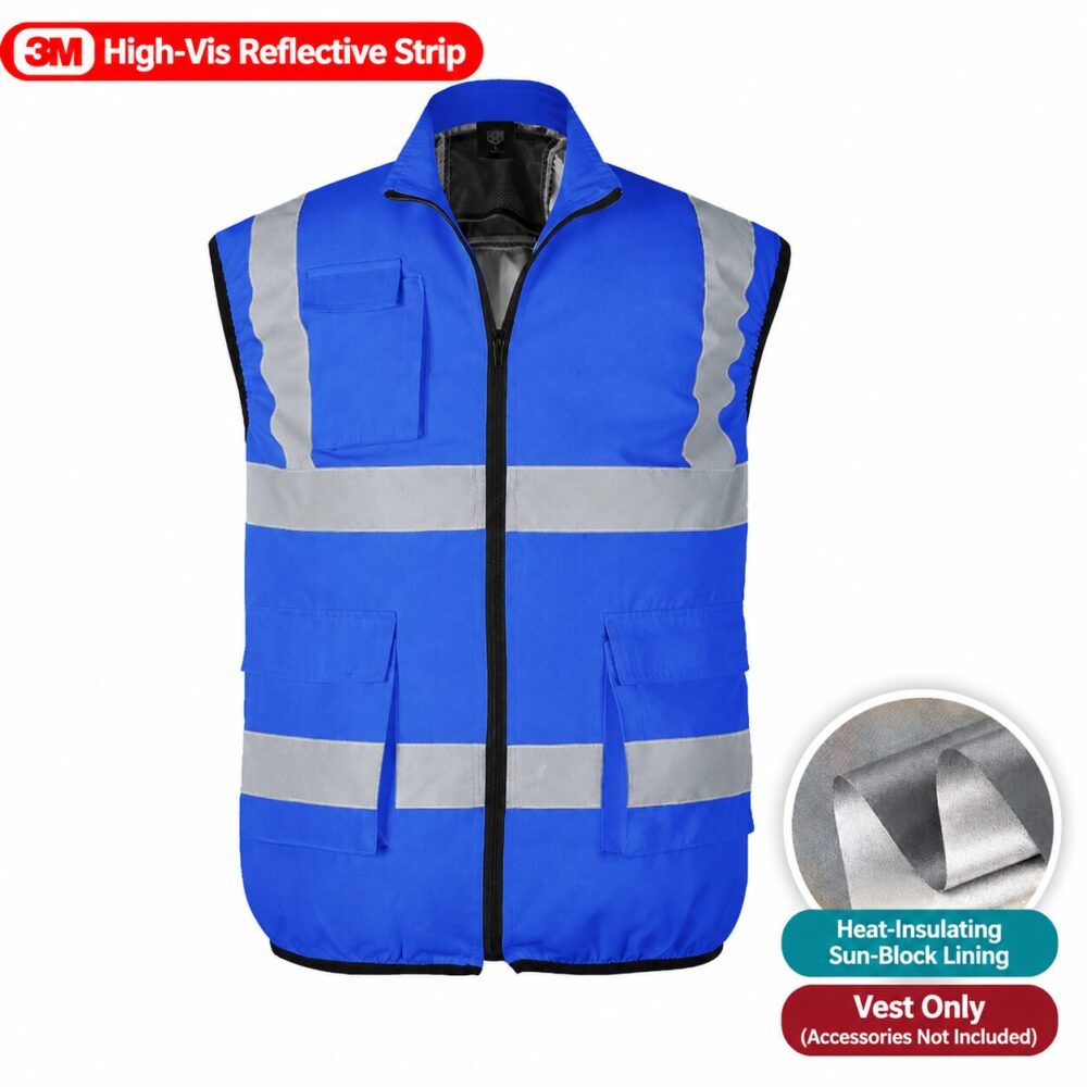 Reflective Cooling Fan Air Conditioned Vest 12V 26V with 16000mAh Battery for Security & Sanitation - Image 15