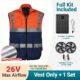 Reflective Cooling Fan Air Conditioned Vest 12V 26V with 16000mAh Battery for Security & Sanitation - Image 8