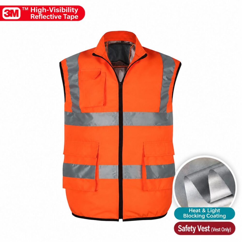 Reflective Cooling Fan Air Conditioned Vest 12V 26V with 16000mAh Battery for Security & Sanitation - Image 14