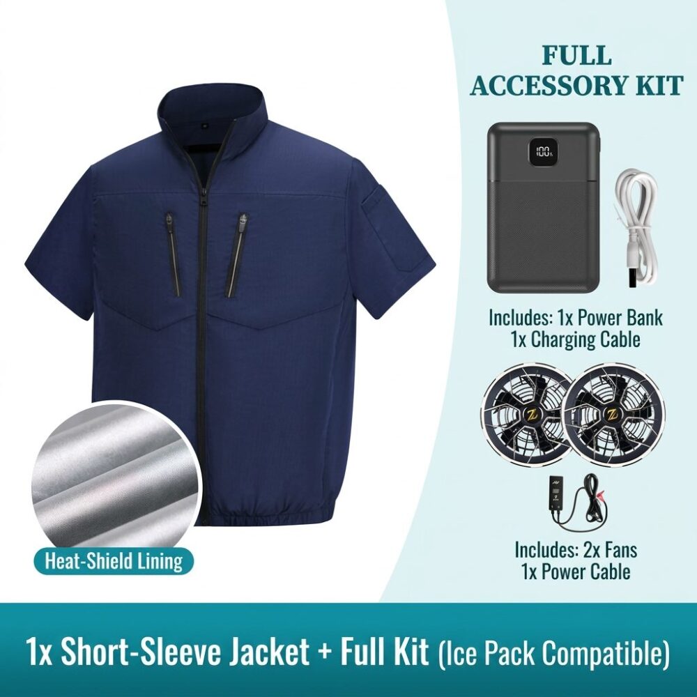 Insulated Coated Cooling Fan Vest Men Women Air Conditioned Work Waistcoat for Workshop - Image 10