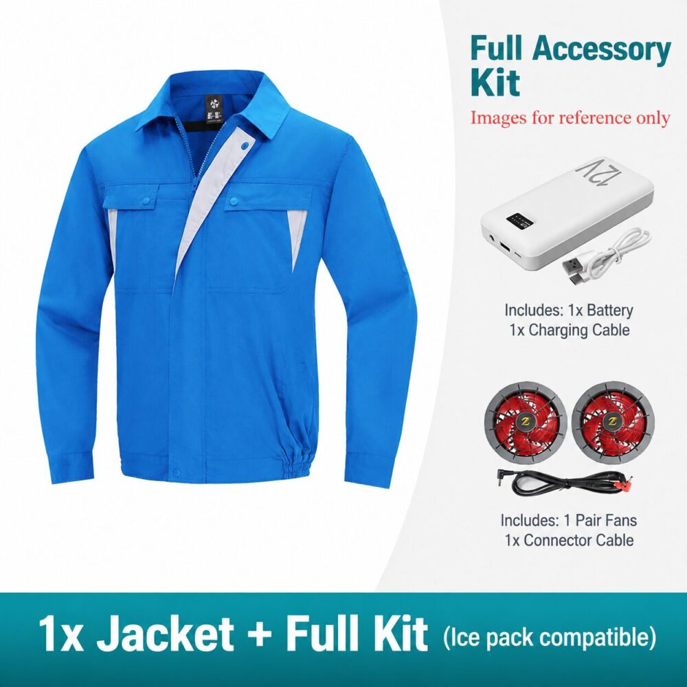Men's Sun Protection Cooling Fan Long Sleeve Air Conditioned Workwear for Outdoor Security - Image 8