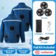 Men's Denim Cooling Fan Work Jacket, Flame & Heat Resistant Welding Safety Workwear with Reflective Strips - Image 3