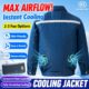 Men's Denim Cooling Fan Work Jacket, Flame & Heat Resistant Welding Safety Workwear with Reflective Strips - Image 7