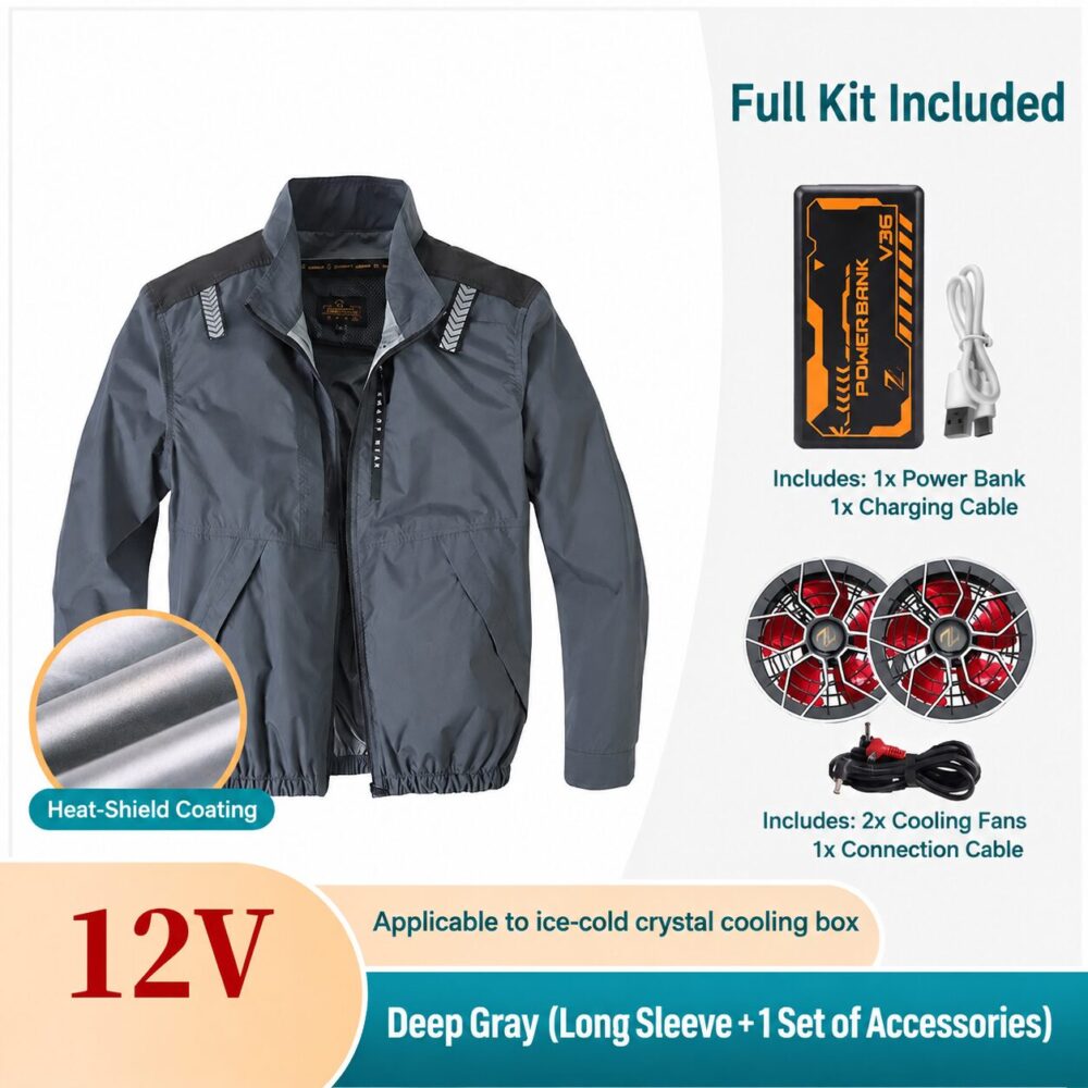 Men's Summer Cooling Fan Jacket, Rechargeable Air Conditioned Clothes for Outdoor Fishing & Workwear - Image 18