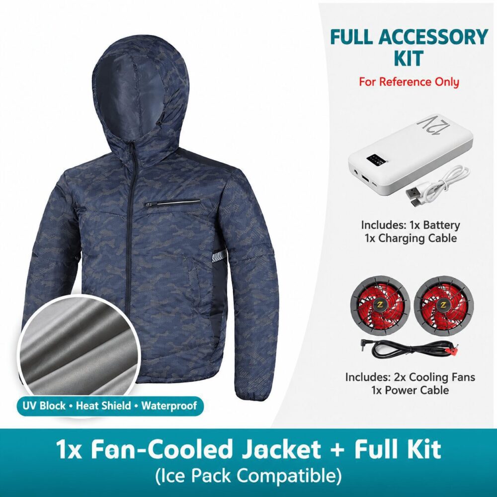 Summer Cooling Fan Jacket Detachable Long Short Sleeves Fashion Air Conditioned Clothes for Fishing Outdoor Work - Image 10