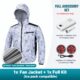 Summer Cooling Fan Jacket Detachable Long Short Sleeves Fashion Air Conditioned Clothes for Fishing Outdoor Work - Image 8