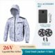 Summer Cooling Fan Jacket Detachable Long Short Sleeves Fashion Air Conditioned Clothes for Fishing Outdoor Work - Image 6