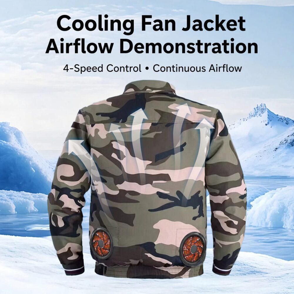 24V Special Battery Fan Kit for Cooling Work Clothes, 4 Speed Silent Brushless Waist-hung Fan - Image 3