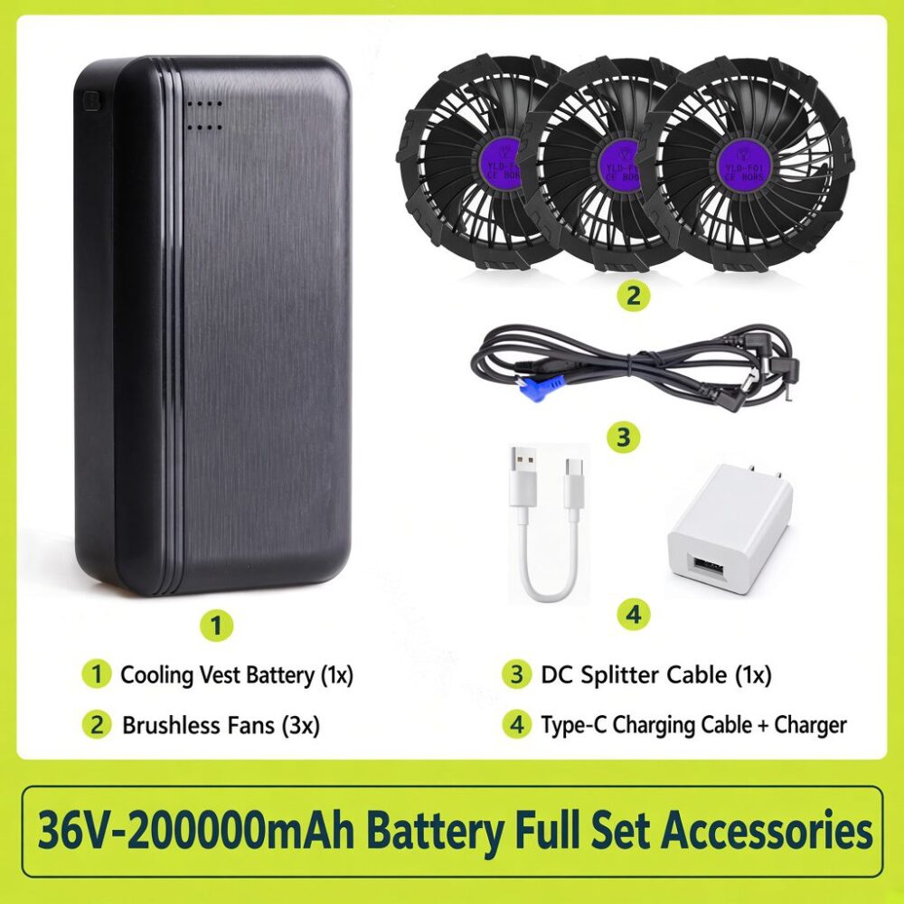 50V Cooling Plate Cooling Work Clothes, Intelligent Semiconductor Refrigeration Workwear for Men Women - Image 4
